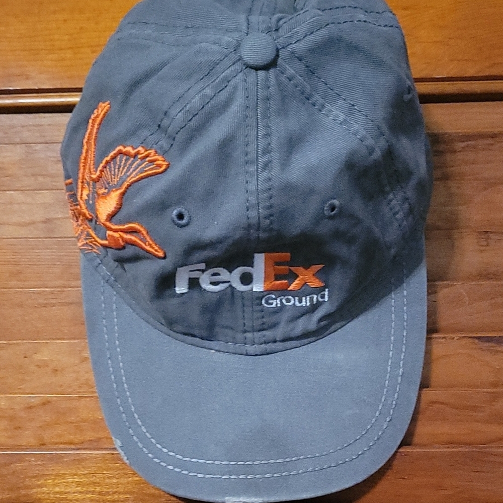 FedEx Ground Gray Cap with Orange Embroidery